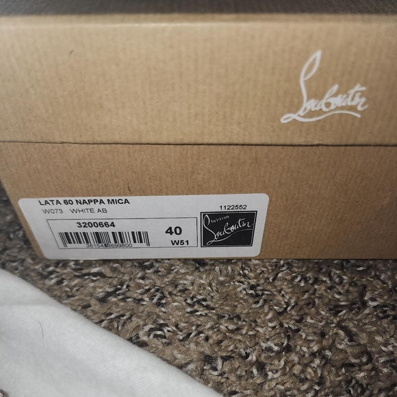 Christian Louboutin Espadrille in Silver size 40 / Women's 9.5. Nappa Mica - Picture 3 of 9